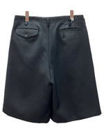 コムデギャルソン COMME des GARCONS HOMME PLUS Pleats Short Pants プリーツ ショート パンツ ジップフライ ワイド 短パン ハーフパンツ 黒 無地 PO-P027 ハーフパンツ ブラック Mサイズ 104MB-404