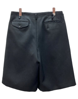 コムデギャルソン COMME des GARCONS HOMME PLUS Pleats Short Pants プリーツ ショート パンツ ジップフライ ワイド 短パン ハーフパンツ 黒 無地 PO-P027 ハーフパンツ ブラック Mサイズ 104MB-404