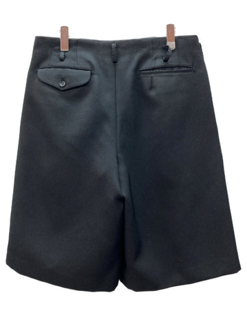 コムデギャルソン COMME des GARCONS HOMME PLUS Pleats Short Pants プリーツ ショート パンツ ジップフライ ワイド 短パン ハーフパンツ 黒 無地 PO-P027 ハーフパンツ ブラック Mサイズ 104MB-404
