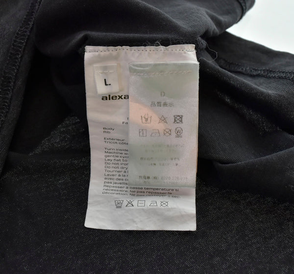 アレクサンダーワン Alexander Wang  ロゴプリント 長袖カットソー 長袖Tシャツ 黒 UCC3221537 ロンT ブラック Lサイズ 103MT-1772