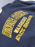 チャンピオン Champion 90s～ ヴィンテージ Vintage 刺繍タグ リバースウィーブ REVERSE WEAVE US古着 3連プリント WINONA STATE XL スウェット ネイビー LLサイズ 101MT-4183