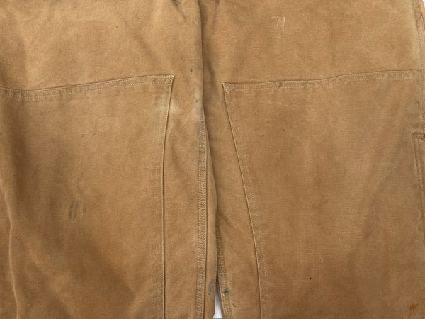 カーハート Carhartt DUCK OVERALL ダック オーバーオール ボタンフライ 裏キルティング 厚手 つなぎ オールインワン 茶 ロゴ つなぎ・オーバーオール ブラウン 104MB-313