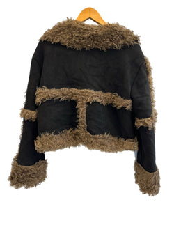 ダーリッチ Darich スウェードボンバージャケット ファージャケット 黒 112033015 ジャケット ブラック フリーサイズ 101LT-261