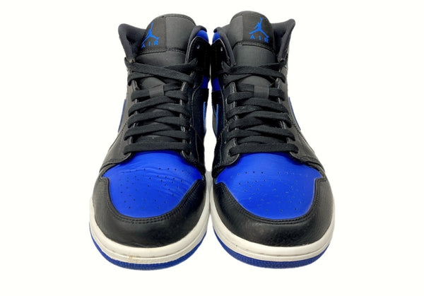 ナイキ NIKE 19年製 AIR JORDAN 1 MID ROYAL エア ジョーダン ミッド ロイヤル AJ1 ジャンプマン 青 黒 554724-068 メンズ靴 スニーカー ブルー 28cm 104-shoes526