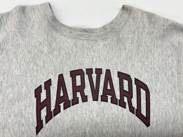 チャンピオン Champion 80's REVERSE WEAVE リバースウィーブ ヴィンテージ トリコタグ 染み込み HARVARD カレッジ 灰色 スウェット プリント グレー XLサイズ 104MT-601