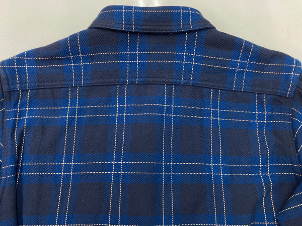フリーホイーラーズ FREEWHEELERS UNION SPECIAL OVERALLS ブライストン メカニックシャツ 1930s style ネルシャツ ガチャポケ 青 紺 2433005 長袖シャツ チェック ネイビー 104MT-2258