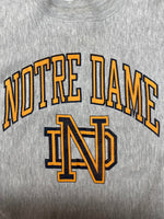 チャンピオン Champion 90s 90年代 刺繍タグ REVERSE WEAVE リバースウィーブ  USA製 NOTRE DAMEアーチ カレッジ 灰色 スウェット プリント グレー Lサイズ 104MT-2280