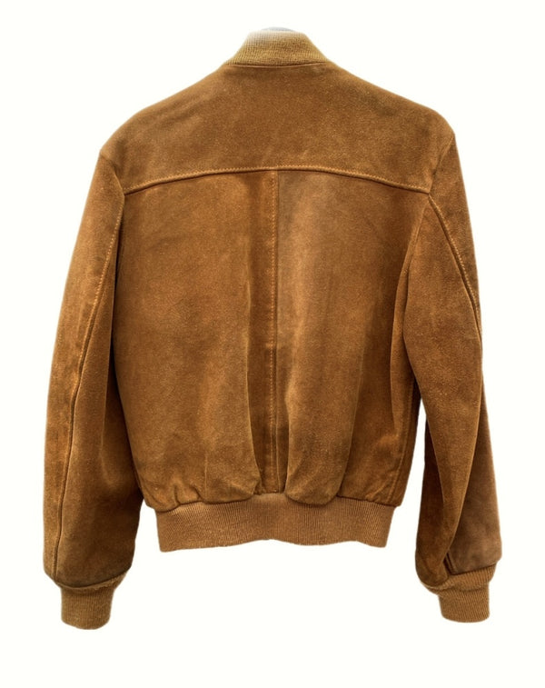 ショット SCHOTT SUEDE JACKET スエード ジャケット アウター ブルゾン TALONジップ USA製 茶 327 36 ジャケット 無地 ブラウン 104MT-899