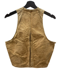 ヴィンテージ vintage 20s～ 1920年代 REDHEAD アンティーク ダック ハンティング バックプリーツ 茶色 ベスト 無地 ブラウン 104MT-1275