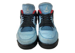 ナイキ NIKE 18年製 × Travis Scott トラヴィス スコット AIR JORDAN 4 RETRO UNIVERSITY BLUE エア ジョーダン レトロ UNC AJ4 シューズ 青 308497-406 メンズ靴 スニーカー ブルー 29cm 104S-1034