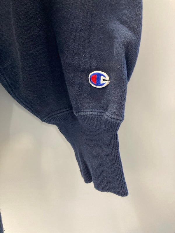 チャンピオン Champion 90s 刺繍タグ ヴィンテージ Vintage リバースウィーブ REVERSE WEAVE フットボール 3段プリント 紺 XL スウェット ネイビー LLサイズ 101MT-3021