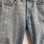 【曜日割引対象外】 リーバイス Levi's 00's 201 20's復刻 W38 USA製 バレンシア工場 555 青耳 20201-0128 デニム ブルー W38 L36サイズ 201MB-1212 VB