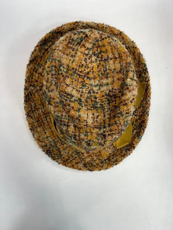 カシラ CA4LA ツイードハット マスタード AOK00777 帽子 レディース帽子 ハット ブラウン 101hat-184