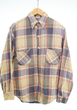 ビッグマック BIG MAC  70s JCPenny ヘビーネルシャツ チェックシャツ リペアあり 長袖シャツ マルチカラー Lサイズ 103MT-3534