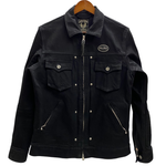 スカルフライト SKULL FLIGHT RIDERS STRETCH DENIM G JACKET ジャケット ブラック 40サイズ 201MT-4694