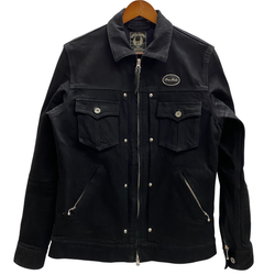 スカルフライト SKULL FLIGHT RIDERS STRETCH DENIM G JACKET ジャケット ブラック 40サイズ 201MT-4694