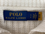 ラルフローレン RalphLauren POLO 現行タグ セーラー ニット レースアップ コットン COTTON 綿 IVORY アイボリー オフホワイト セーター ライン ホワイト Sサイズ 104LT-209