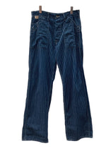 シュガーケーン SUGAR CANE 9oz. WABASH STRIPE ENGINEER PANTS ウォバッシュ ストライプ インディゴ ワーク シンチバック 紺 ストライプ SC40786 ボトムスその他 ネイビー W32 L32 104MB-271