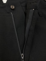 ジャンポールゴルチエ Jean Paul GAULTIER CLASSIQUE WOOL WIDE PANTS ウール ワイド パンツ 変形 スカート ジップフライ ズボン 黒 無地 スラックス ブラック サイズ 48 104MB-284