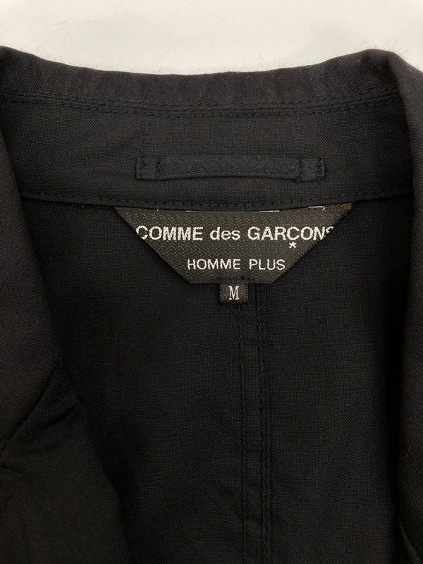 コムデギャルソン COMME des GARCONS OMME PLUS 12SS WOOL RIDERS JACKET ウール ライダース ジャケット Tailoring for Punks ジップアップ アウター 黒 PI-J112 ジャケット 無地 ブラック Mサイズ 104MT-2219