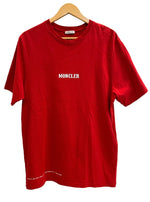 モンクレール MONCLER GENIUS ジーニアス 半袖カットソー 赤 ロゴプリント バックプリント Tシャツ レッド Sサイズ 101MT-4420