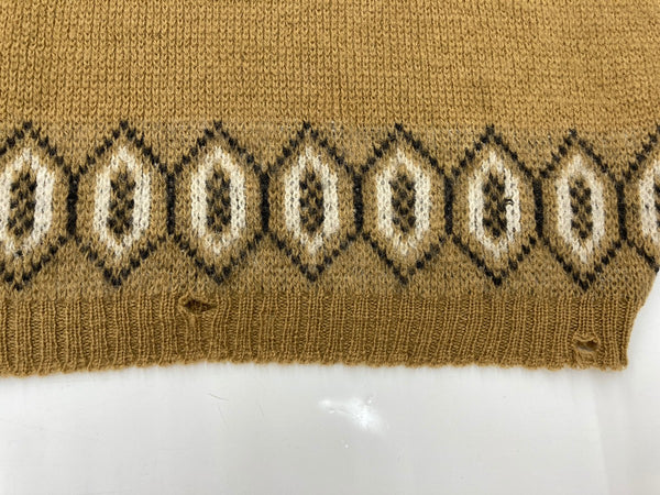 ヴィンテージ vintage OLSON スクエアネック ボートネック ノルディック ニット セーター ブラウン Lサイズ 104MT-1899