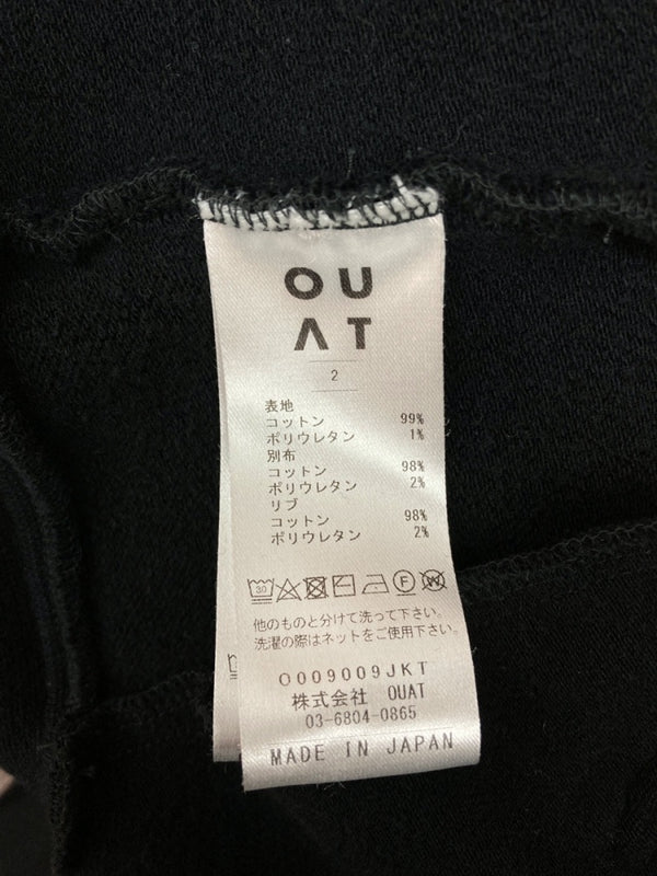 オーユーエーティー OUAT ASTRO PARKA アストロ パーカー スウェット ジップアップ フーディ 裏起毛 黒 O009009JKT サイズ 2 パーカ 無地 ブラック 104MT-957