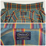 【曜日割引対象外】 ヴィンテージ vintage 60's 70's D'AVELLA USA製 レーヨン チェックシャツ 長袖シャツ グリーン Mサイズ 201MT-4268 VB