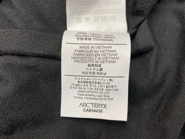 アークテリクス ARC’TERYX Solano Hoody ソラノ フーディ GORE-TEX ゴアテックス マウンテンパーカー ワンポイント 黒 ジャケット ロゴ ブラック Mサイズ 104MT-1546