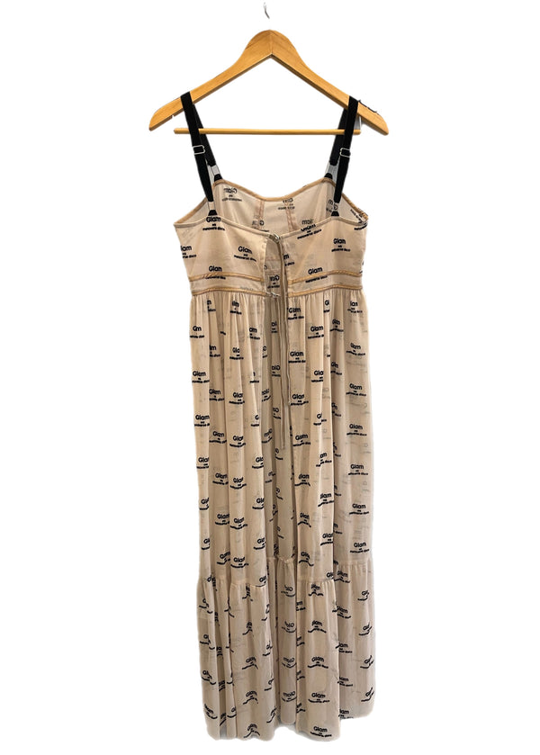 メゾンスペシャル MAISON SPECIAL フロッキーグラムシアーキャミワンピ  総柄 ワンピース ベージュ フリーサイズ 101LT-235