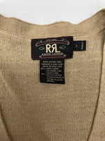 ダブルアールエル RRL 90s LOOSE KNIT VEST ニット ベスト アイル ノルディック Vネック レイヤード 三ツ星タグ Ralph Lauren 茶 ベスト 総柄 ブラウン Lサイズ 104MT-2070