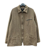 ダブルアールエル RRL 90s 90年代 三ツ星タグ USA製 ジップアップ ブルゾン アウター スポーツジャケット ワークジャケット  ジャケット 無地 カーキ Mサイズ 104MT-1993