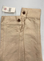 ダブルアールエル RRL DENIM WORK JACKET デニム ワーク ジャケット 錆 リペア加工 Gジャン Ralph Lauren 薄茶 ジャケット 無地 ベージュ Mサイズ 104MT-1378