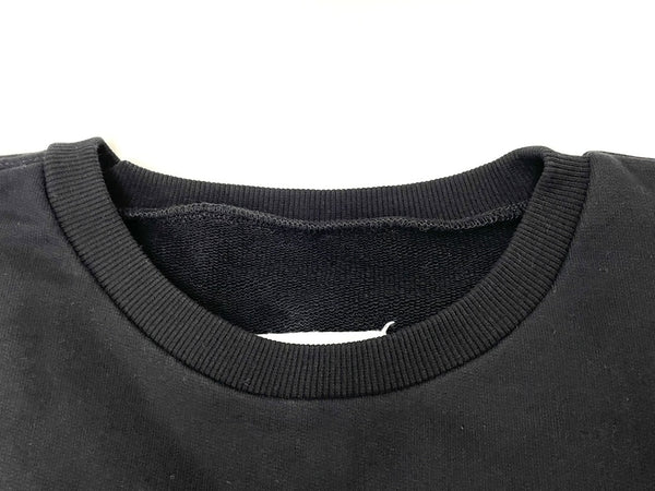 メゾンマルジェラ Maison Margiela  アップサイドダウンロゴ 刺繍 クルーネック スウェット S50GU0166 54 ブラック 601MT-42