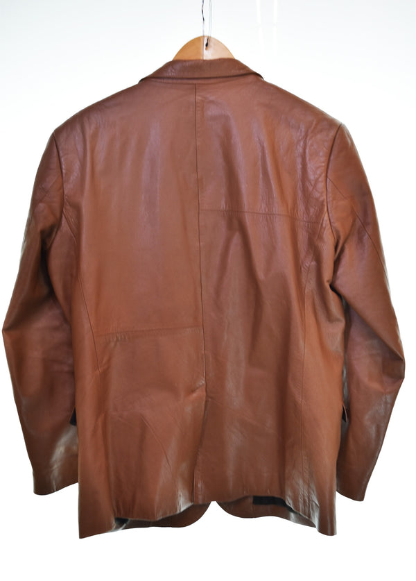 ポールスミス Paul Smith レザー テーラードジャケット 羊革 PP-MN-57132 L2 ジャケット ブラウン 103MT-3409