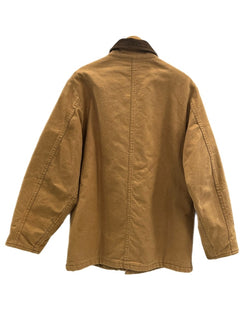 ディッキーズ Dickies 90s 90's 90年代 ダック地 カバーオール VINTAGE ヴィンテージ 襟コーデュロイ 裏地ブランケット 茶 42 ジャケット ベージュ 101MT-5165