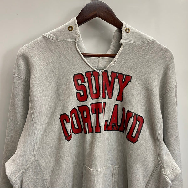 【曜日割引対象外】 チャンピオン Champion 80's REVERSE WEAVE USA製 トリコタグ CORTLAND パーカ グレー XLサイズ 201MT-3660 VB