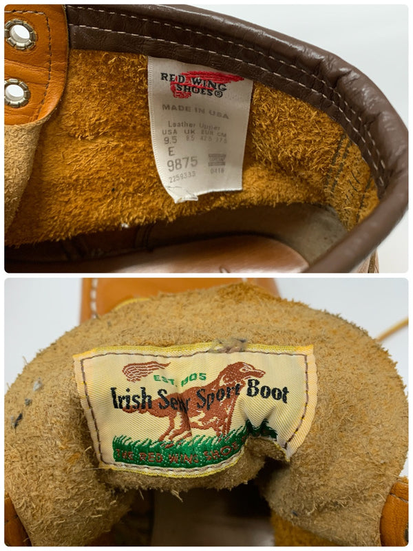 【曜日割引対象外】 レッドウィング RED WING Irish Setter 6-inch Moc 復刻 犬タグ 9875 メンズ靴 ブーツ その他 ブラウン 27.5cmサイズ 201-shoes1115 VB