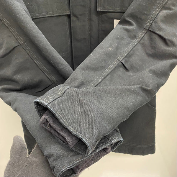 【曜日割引対象外】 カーハート Carhartt トラディショナルコート 企業ロゴ ダック ジャケット ブラック Sサイズ 201MT-4607 VB