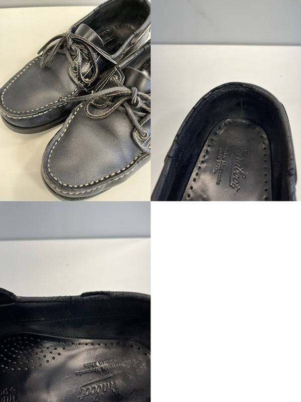 パラブーツ Paraboot BARTH MARINE バース マリン 黒 680052 メンズ靴 デッキシューズ ブラック サイズ7.5 101sh-2248