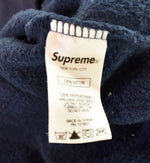 シュプリーム SUPREME 19AW Text Stripe Hooded Sweatshirt テキスト ストライプ フーデッドスウェットシャツ パーカ ネイビー Lサイズ 103MT-915