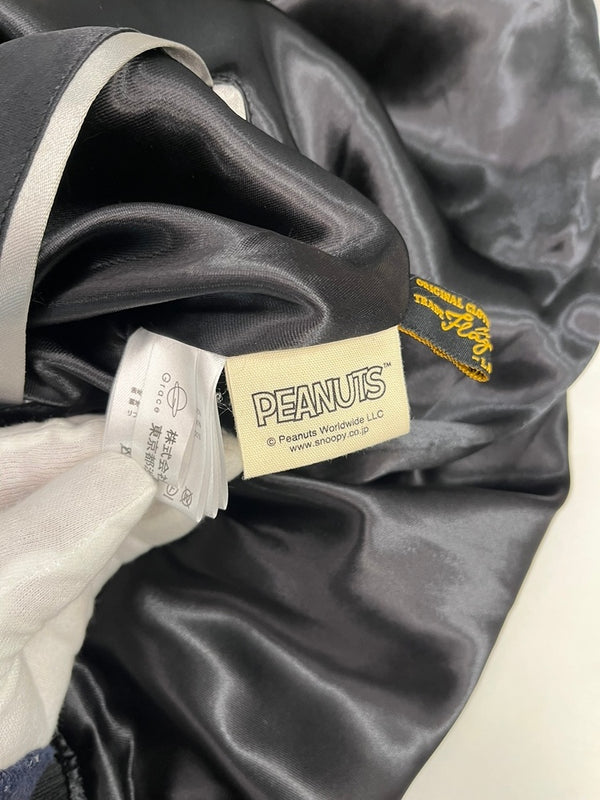 フラッグスタッフ FLAG STUFF SNOOPY スヌーピー 刺繍 リバーシブル スカジャン フラッグスタッフ チョッパー バイク ウッドストック 403953 ジャケット ネイビー Lサイズ 101MT-5386