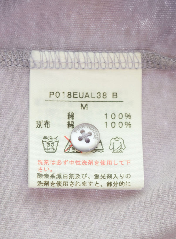 ピンクハウス PINK HOUSE ローンフリルブラウス P018EUAL38 B 長袖カットソー パープル Mサイズ 103LT-133