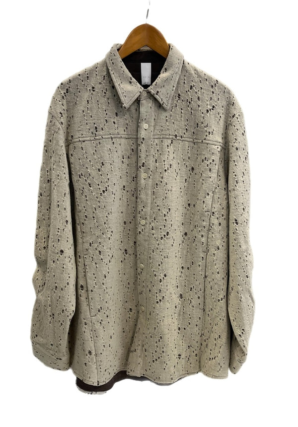 ヴェイン VEIN WO/PE RANDOM HOLE JACQUARD VESSEL L/S SHIRT JACKET VS12-307 サイズ3 長袖シャツ グレー 101MT-4856
