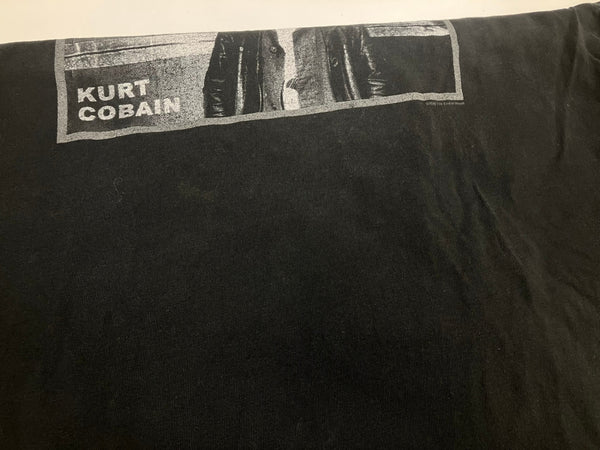 バンド band 00's M&O KURT COBAIN NIRVANA TEENAGE THE END OF MUSIC ©2002 ニルヴァーナ カートコバーン vintage ヴィンテージ Tシャツ ブラック Lサイズ 101MT-3690