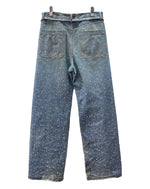 バースオブロイヤルチャイルド BIRTH OF ROYAL CHILD Washed Full Diamond Denim デニム パンツ スタッズ ビジュー スワロフスキー ジップフライ Gパン ジーンズ 青 総柄 デニム ブルー Mサイズ 104MB-259
