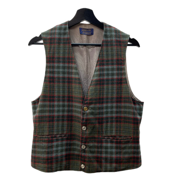 ペンドルトン PENDLETON 40s 40年代 Wool Vest USA製 Vintage ヴィンテージ ウールベスト ベスト チェック マルチカラー 104MT-1360