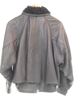 ヴェルサーチ VERSACE 80's シアリングカラー レザージャケット ジャケット ブラック 103MT-3508