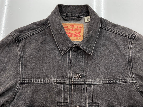 リーバイス Levi's 2nd TYPE セカンド 先染めブラック デニムジャケット トラッカージャケット RELAXED A7632-0002 ジャケット 無地 ブラック Sサイズ 104MT-2180