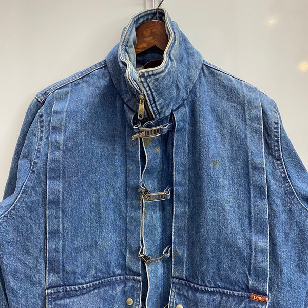 【曜日割引対象外】 リー Lee 80's ファイヤーマンジャケット デニムジャケット カナダ製 ジャケット ブルー 201MT-4854 VB